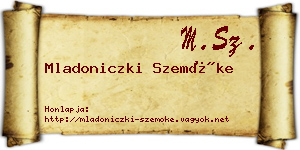 Mladoniczki Szemőke névjegykártya